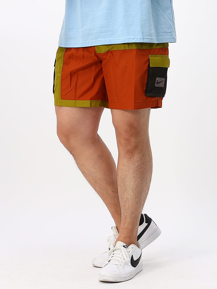 大きいサイズ メンズ NIKE (ナイキ) 切り替え 裏メッシュ スイムショーツ COLORBLOCK VOYAGE CARGO7 VOLLEY 水陸両用 水着 スイムウェア サーフパンツ