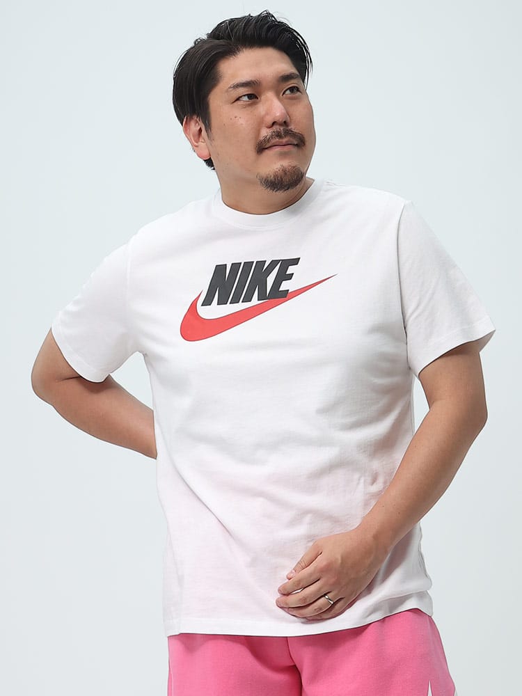 大きいサイズ メンズ NIKE (ナイキ) ロゴプリント クルーネック 半袖 Tシャツ ICON TEE