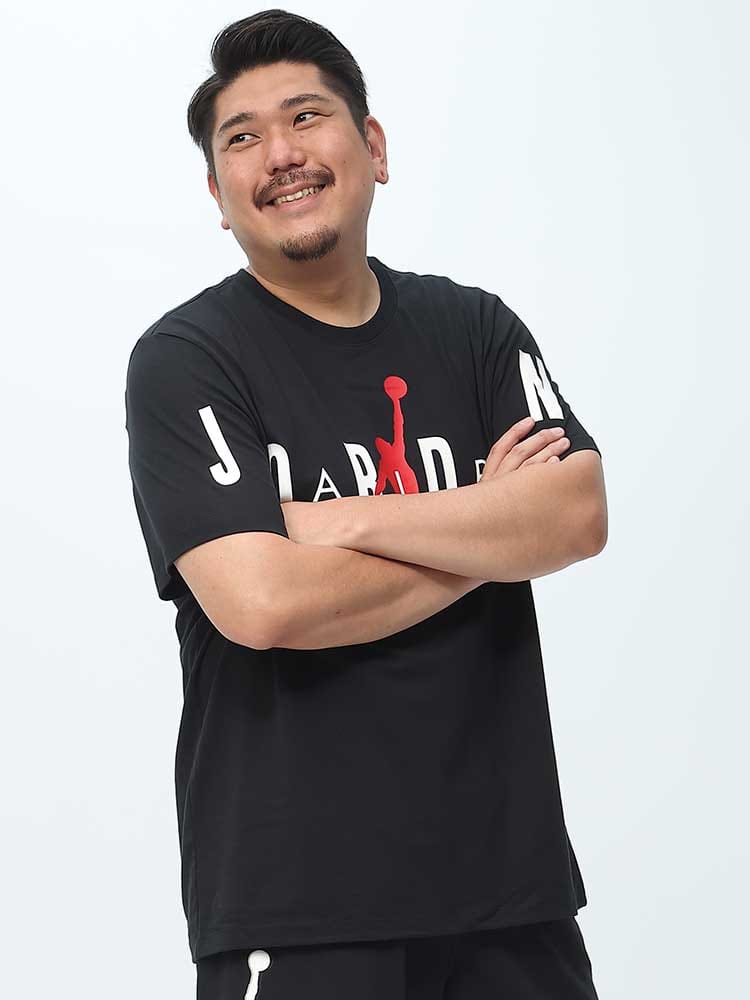 ジョーダンエア ビッグロゴ クルーネック 半袖 Tシャツ (NIKE) ナイキ 大きいサイズ メンズ 