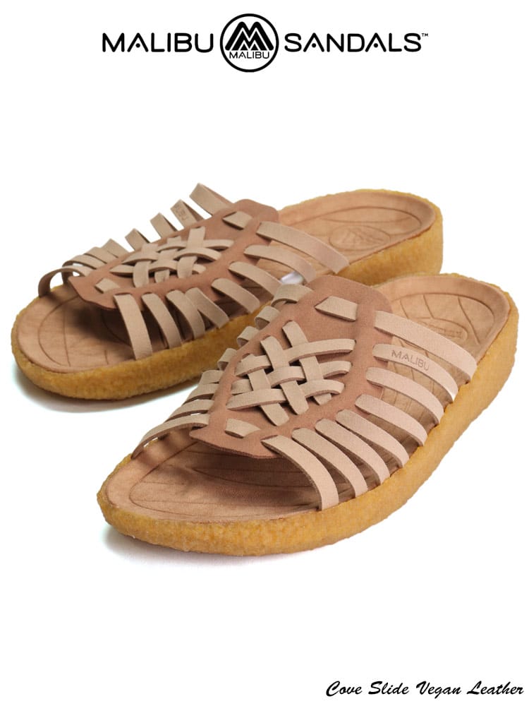 在庫処分 返品交換不可 ビーガンレザー ストラップ スライドサンダル COVE SLIDE VEGAN LEATHER (MALIBU SANDALS) マリブサンダルズ 大きいサイズ メンズ 