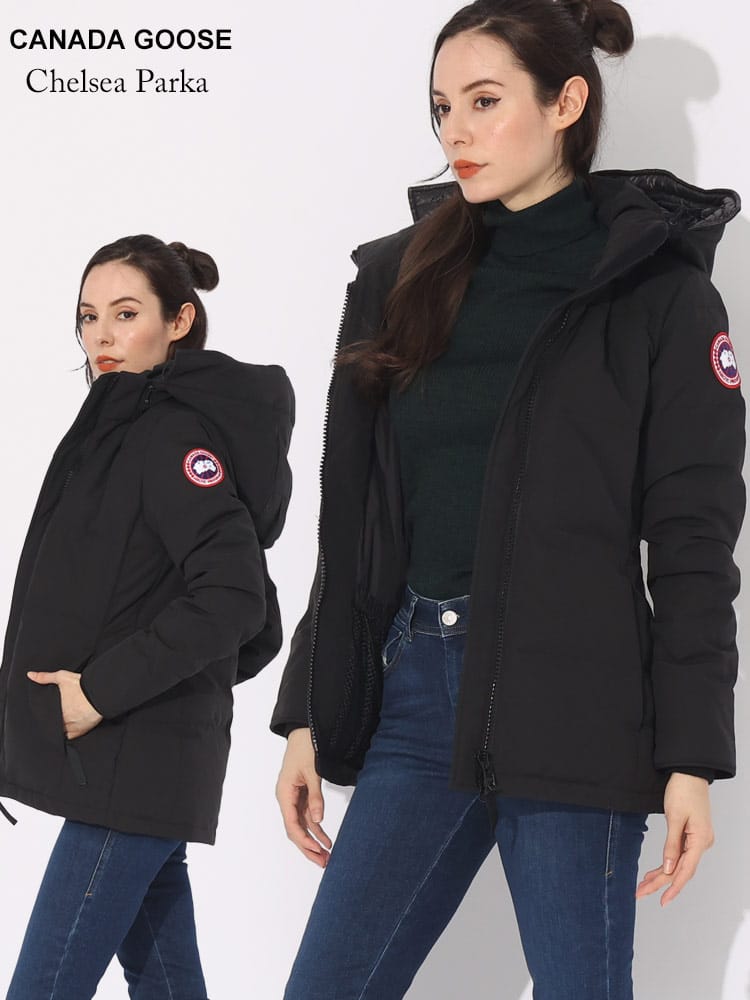 CANADA GOOSE (カナダグース) フード着脱 フルジップ ダウンジャケット Chelsea Parka CGL3804W ブランド レディース アウター