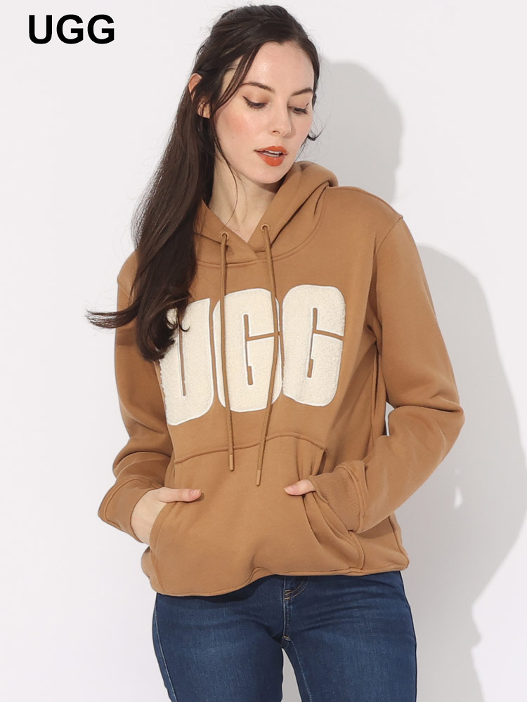 UGG (アグ) ボアロゴ 裏起毛 プルオーバー パーカー UGGL1144506 