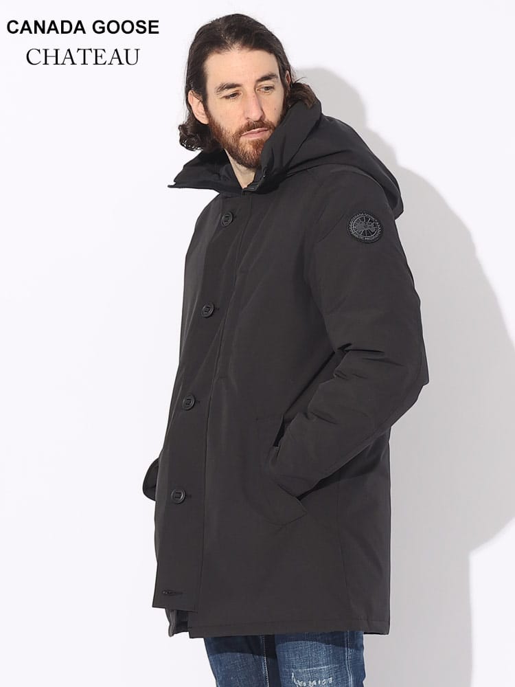 CANADA GOOSE (カナダグース) 袖ロゴ フード フルジップ ダウンジャケット CHATEAU CG2053MB ブランド メンズ 男性 アウター