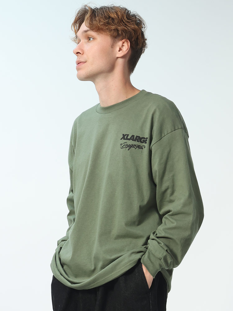 XLARGE (エクストララージ) DRAGON76 バックプリント クルーネック 長袖 Tシャツ