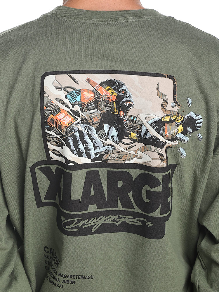 XLARGE (エクストララージ) DRAGON76 バックプリント クルーネック