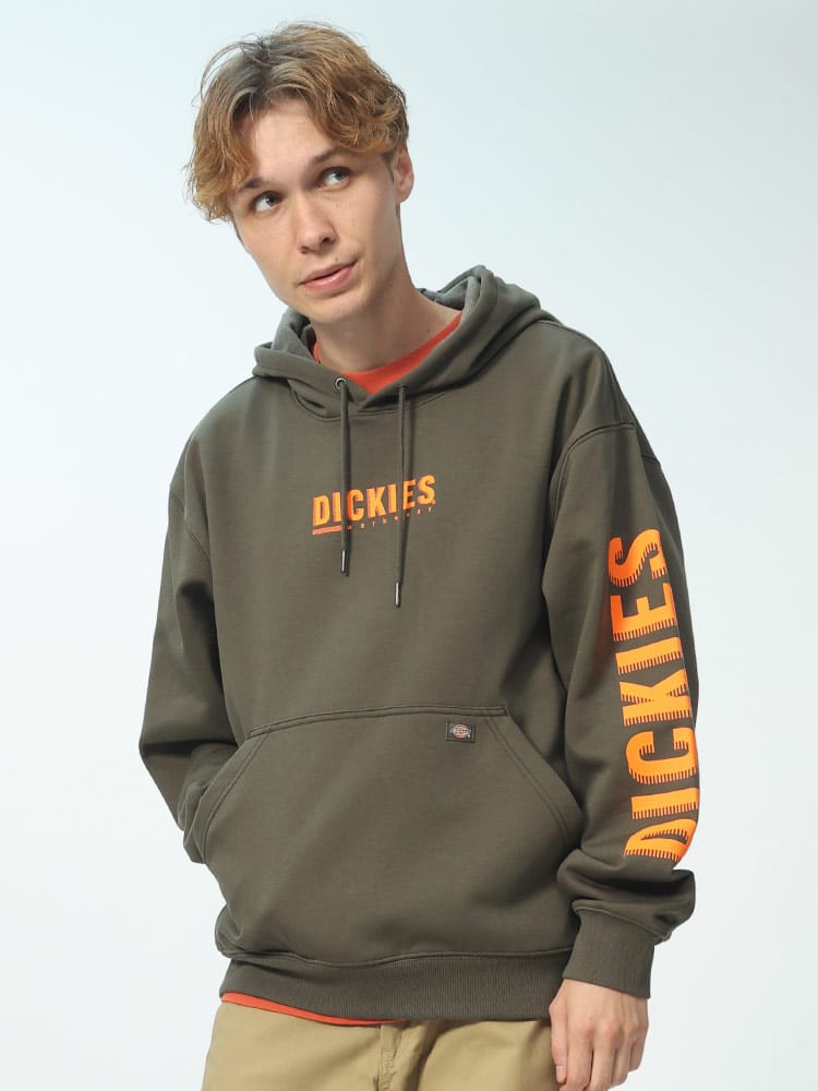 Dickies (ディッキーズ) 裏起毛 アームプリント プルオーバー パーカー