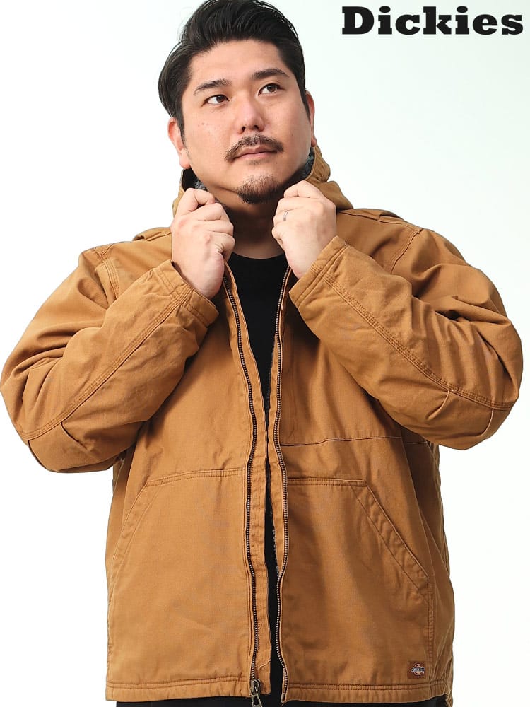 裏ボア フルジップ シェルパジャケット (Dickies) ディッキーズ 大きい 