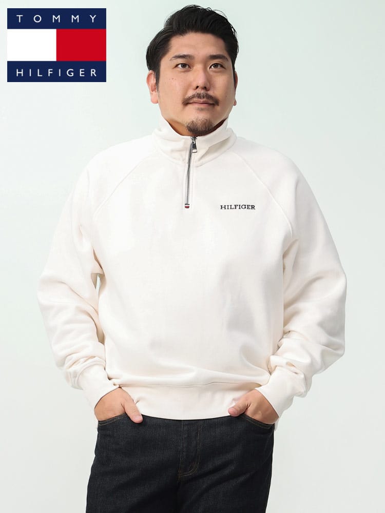 TOMMY HILFIGER トミーヒルフィガー ハーフジップ スウェット ロゴ 