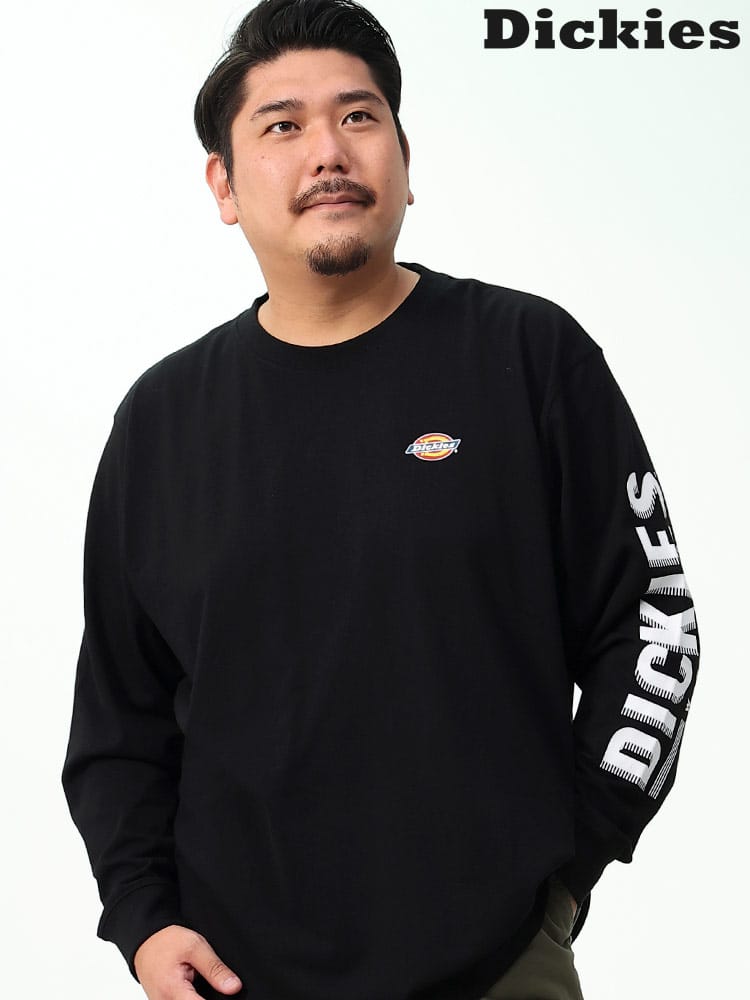 アームロゴ クルーネック 長袖 Tシャツ (Dickies) ディッキーズ 大きいサイズ メンズ