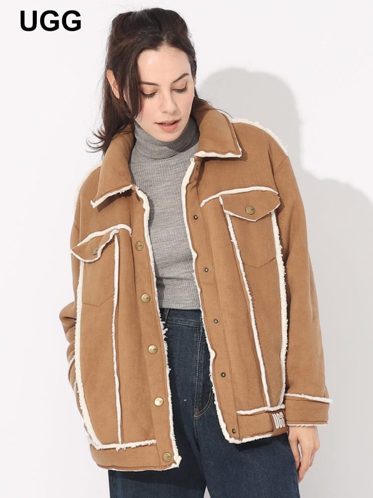 UGG (アグ) フランキー ボンデッド フリース トラッカー ジャケット 