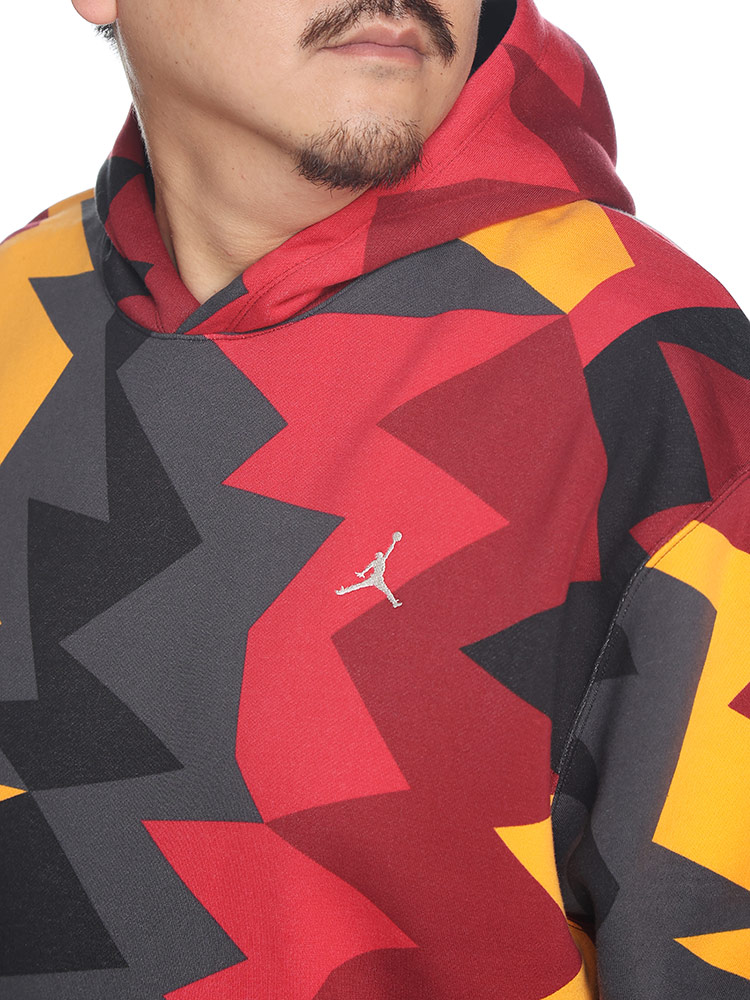 Jordan Flight MVP Fleece Hoodie 総柄 プリント プルオーバー パーカー ジョーダン スウェット (NIKE) ナイキ 大きいサイズ メンズ トップス 新品 レッド 無地