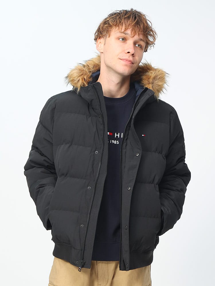 TOMMY HILFIGER (トミーヒルフィガー) ファーフード フルジップ 中綿 