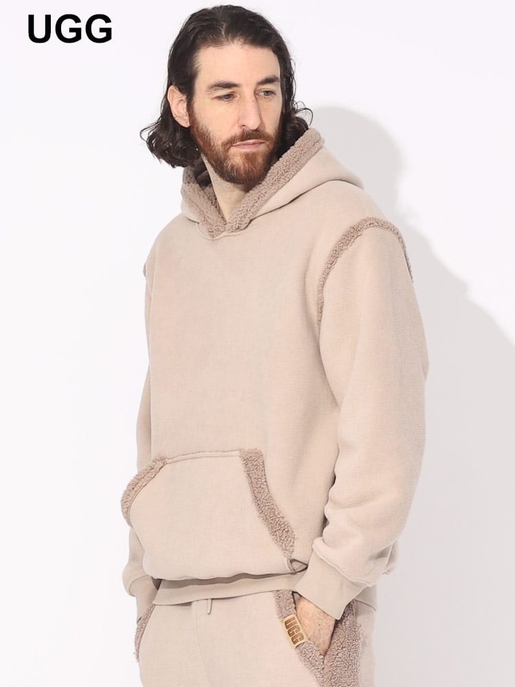 UGG (アグ) 裏ボア フリース プルオーバー パーカー Evren Bonded 