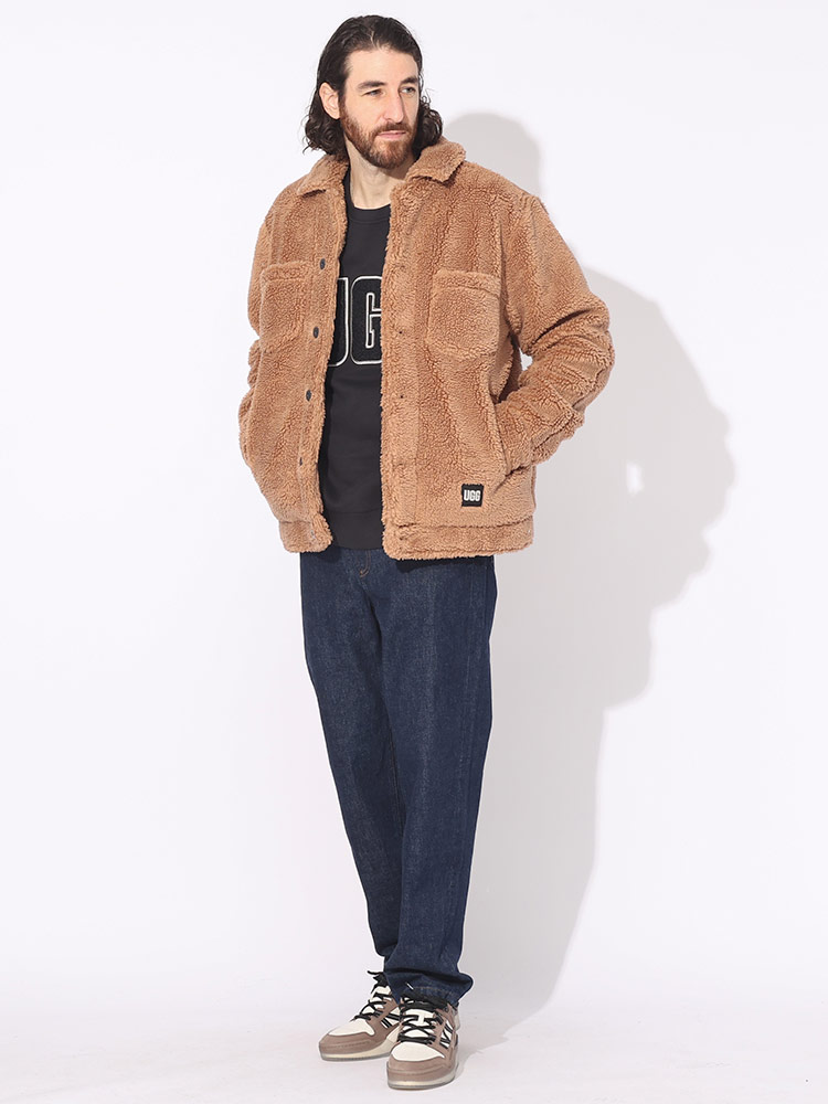 UGG (アグ) ボア ポケット ジャケット Janson Sherpa Trucker Jacket