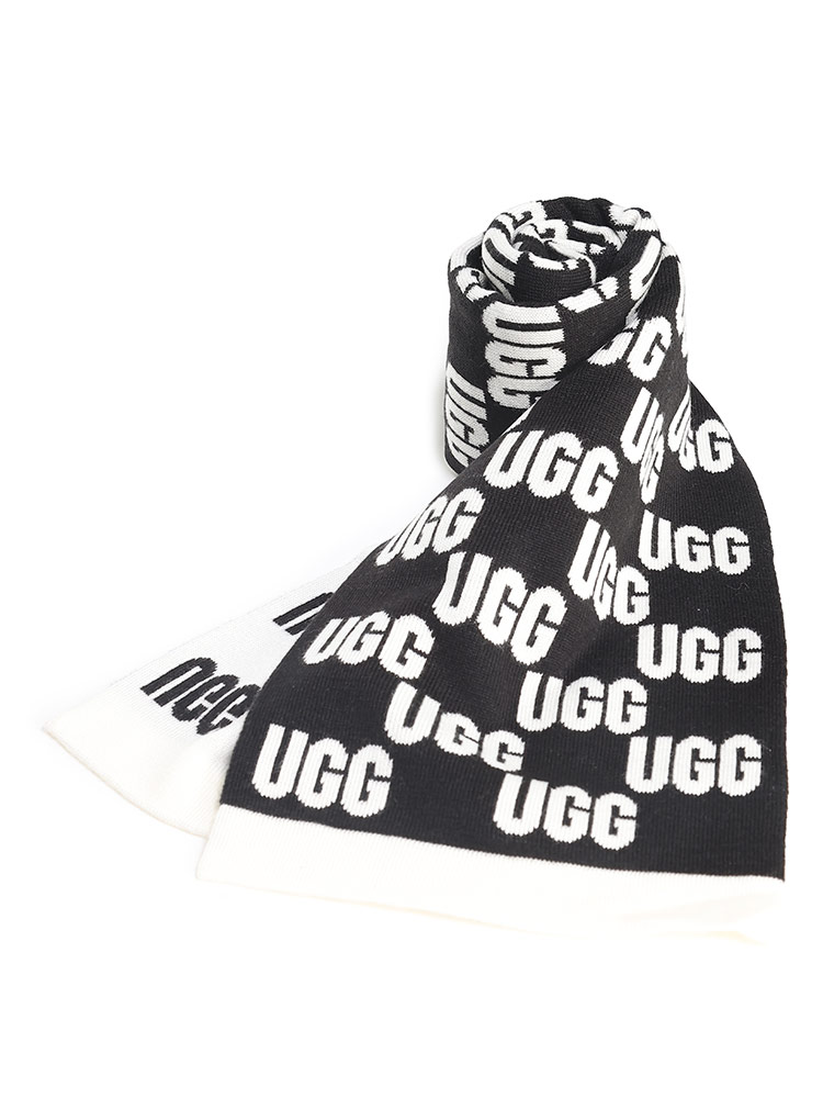 UGG (アグ) 総柄ロゴ マフラー UGGL22665 ブランド レディース 