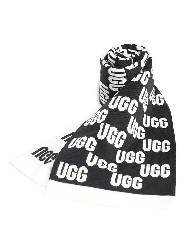 UGG (アグ) 総柄ロゴ マフラー UGGL22665 ブランド レディース ストール