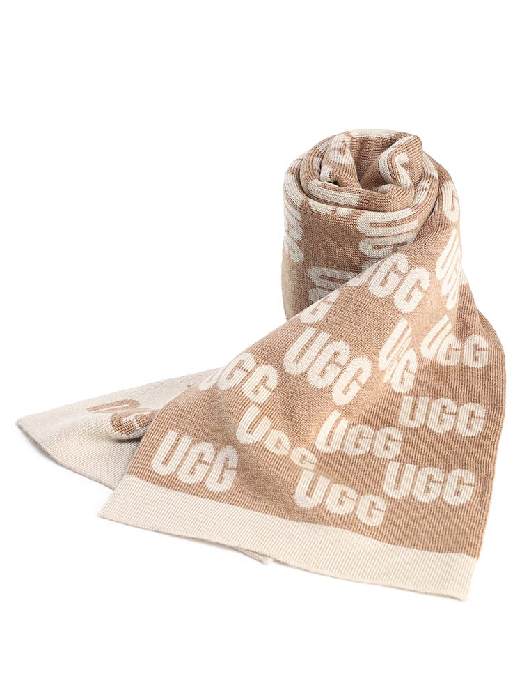 UGG (アグ) 総柄ロゴ マフラー UGGL22665 ブランド レディース ストール