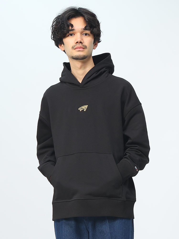 TOMMY JEANS (トミージーンズ) ワンポイント プルオーバー パーカー