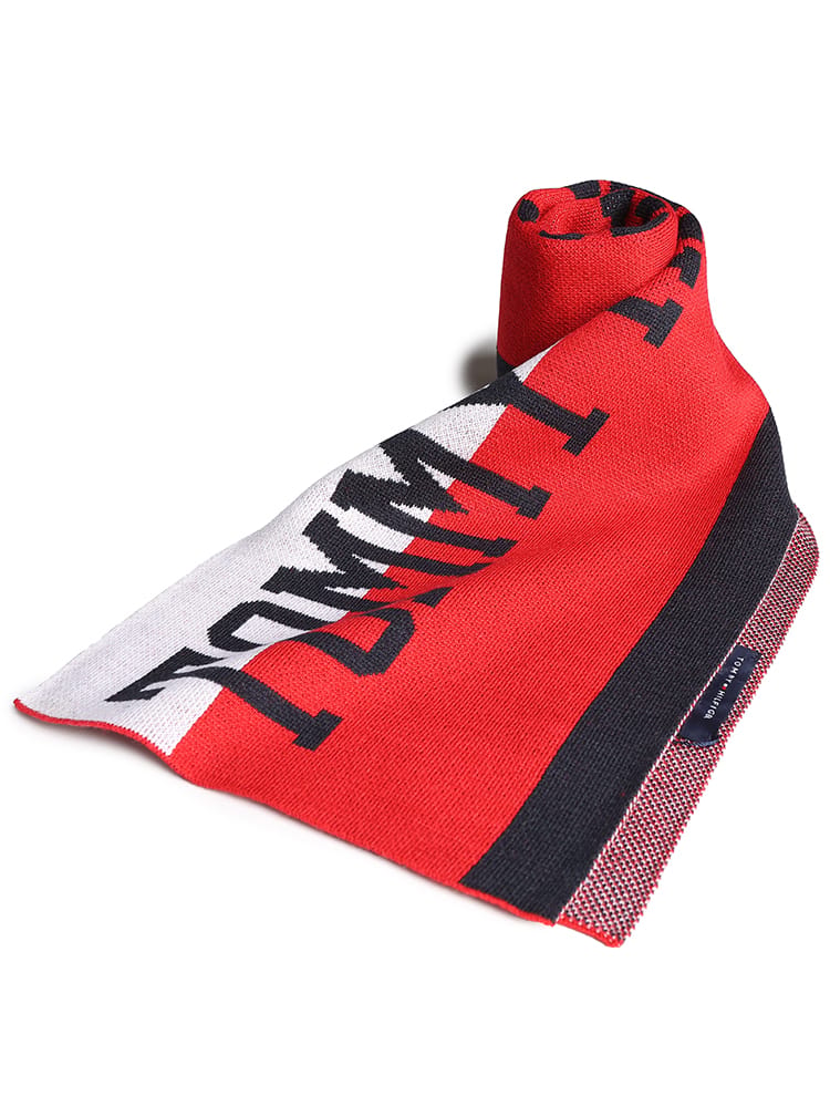 【オンラインストア限定】 TOMMY HILFIGER (トミーヒルフィガー) トリコロール ロゴ マフラー TM100297 ブランド メンズ 男性 ストール