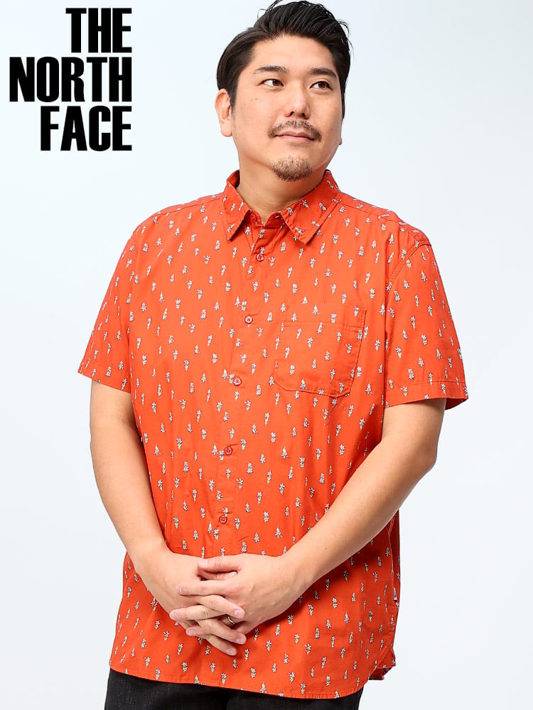 在庫処分 返品交換不可 THE NORTH FACE ザ ノースフェイス 半袖 シャツ ベイトレイル パターンシャツ 総柄 ポケット BAYTRAIL PATTERN SHIRT 大きいサイズ メンズ ブランド