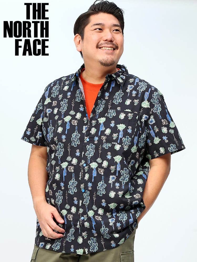在庫処分 返品交換不可 THE NORTH FACE ザ ノースフェイス 半袖 シャツ ベイトレイル パターンシャツ 総柄 ポケット BAYTRAIL PATTERN SHIRT 大きいサイズ メンズ ブランド