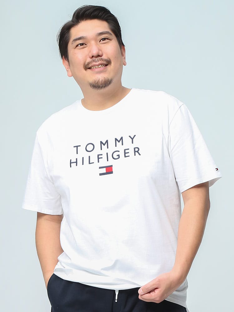 TOMMY HILFIGER トミーヒルフィガー ロゴ フラッグ刺繍 半袖 クルー 