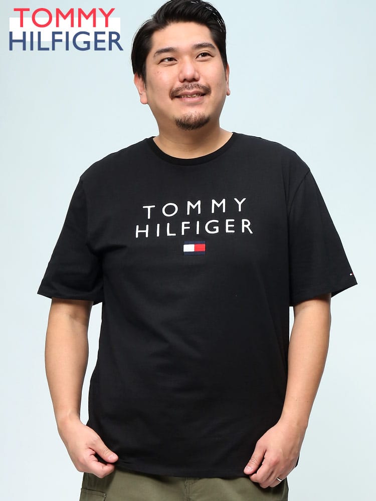 TOMMY HILFIGER トミーヒルフィガー ロゴ フラッグ刺繍 半袖 クルー 