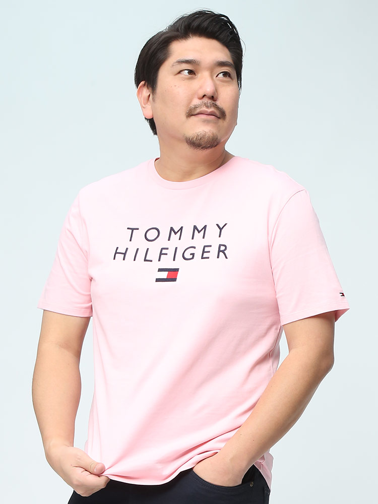 TOMMY HILFIGER トミーヒルフィガー ロゴ フラッグ刺繍 半袖 クルー 