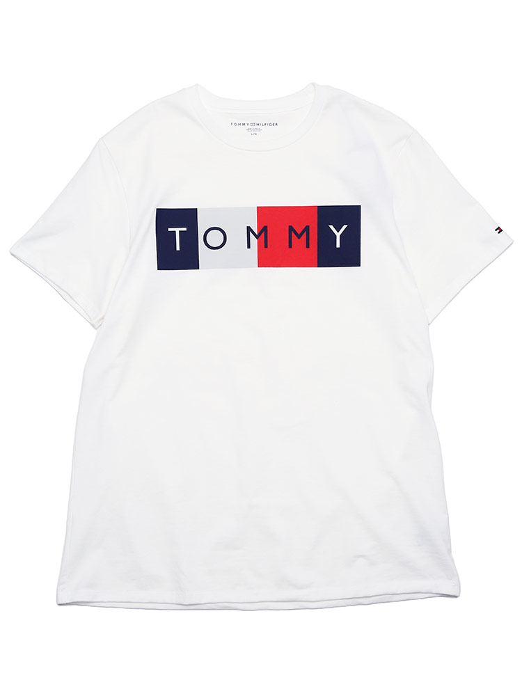 TOMMY HILFIGER (トミーヒルフィガー) ロゴプリント クルーネック 半袖