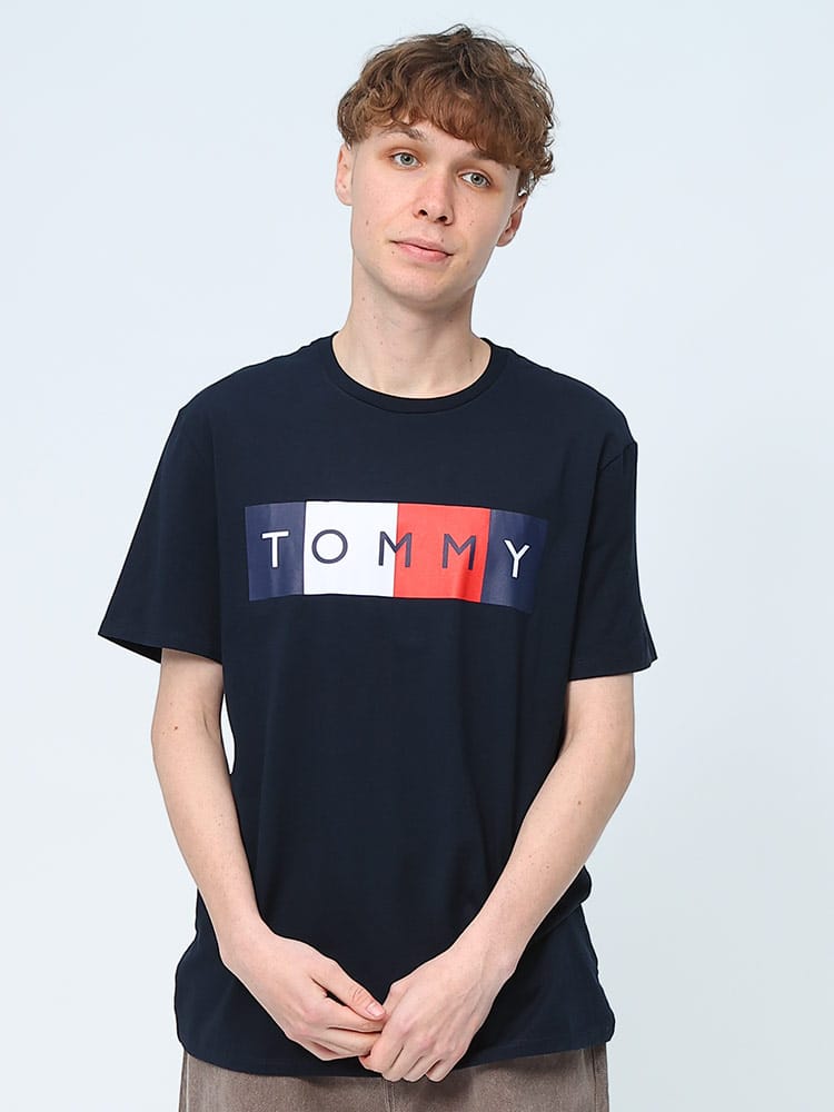 TOMMY HILFIGER (トミーヒルフィガー) ロゴプリント クルーネック 半袖 Tシャツ SCALAI SS TEE