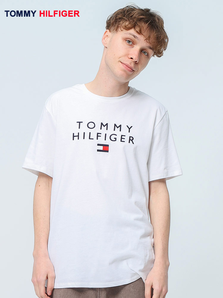 TOMMY HILFIGER (トミーヒルフィガー) ロゴ刺繍 クルーネック 半袖 T