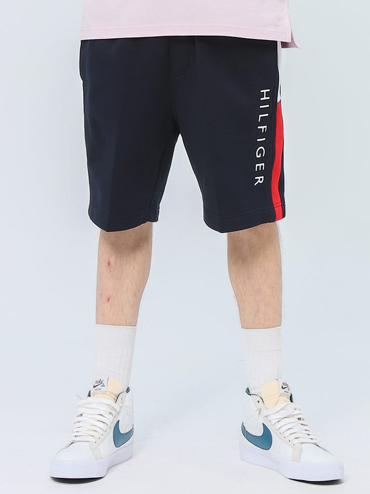 TOMMY HILFIGER (トミーヒルフィガー) 裏起毛 スウェット ショートパンツ LEO SWEAT SHORT FLEECE