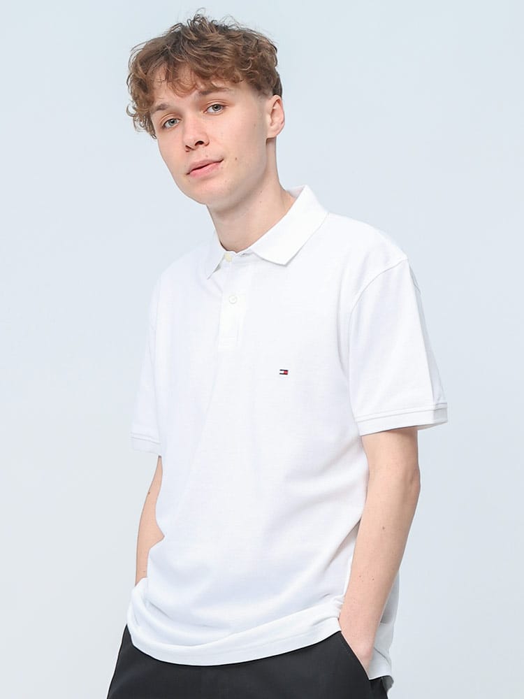 TOMMY HILFIGER (トミーヒルフィガー) ワンポイント 半袖 ポロシャツ CORE 1985 CLASSIC FIT POLO