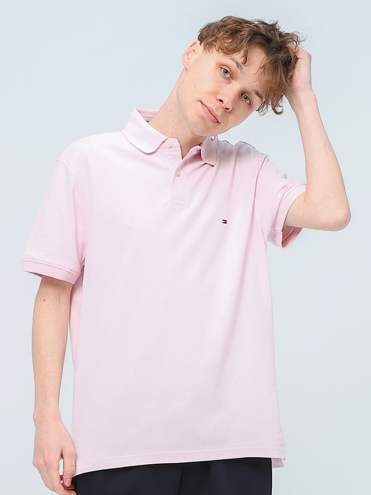 TOMMY HILFIGER (トミーヒルフィガー) ワンポイント 半袖 ポロシャツ CORE 1985 CLASSIC FIT POLO