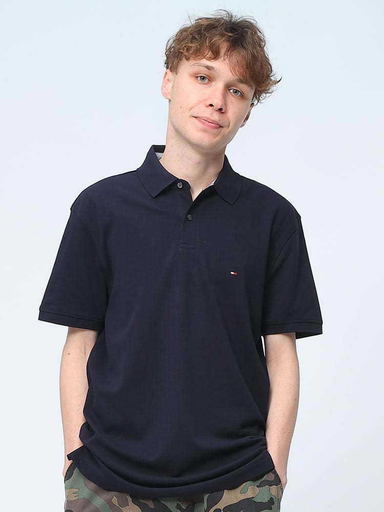 TOMMY HILFIGER (トミーヒルフィガー) ワンポイント 半袖 ポロシャツ CORE 1985 CLASSIC FIT POLO