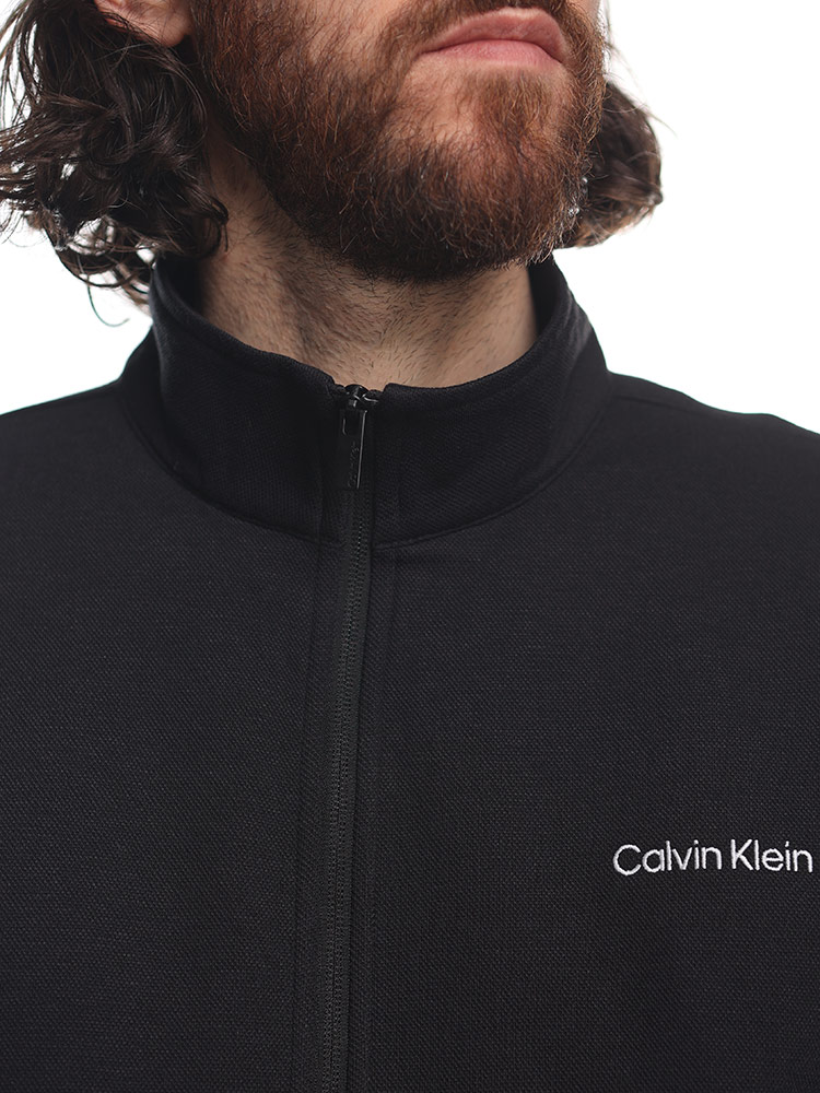 Calvin Klein (カルバンクライン) ロゴ刺繍 ハイネック トラック 