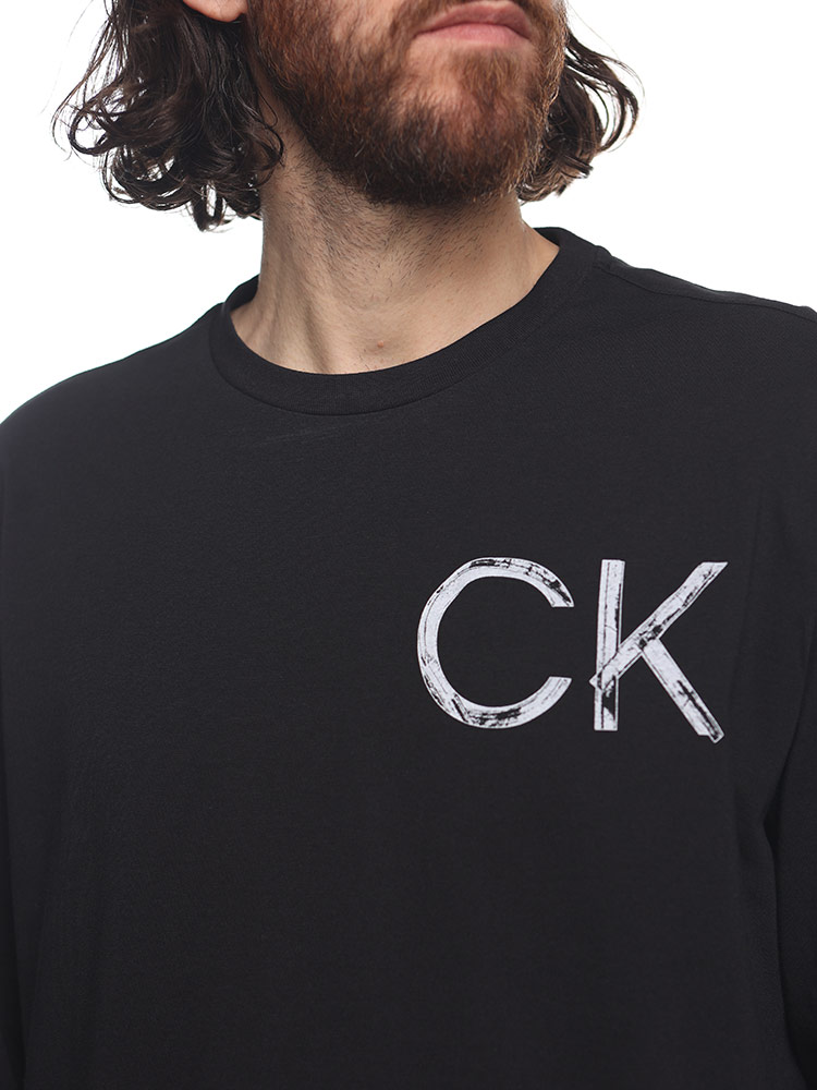 Calvin Klein (カルバンクライン) 綿100％ かすれ ロゴ プリント 