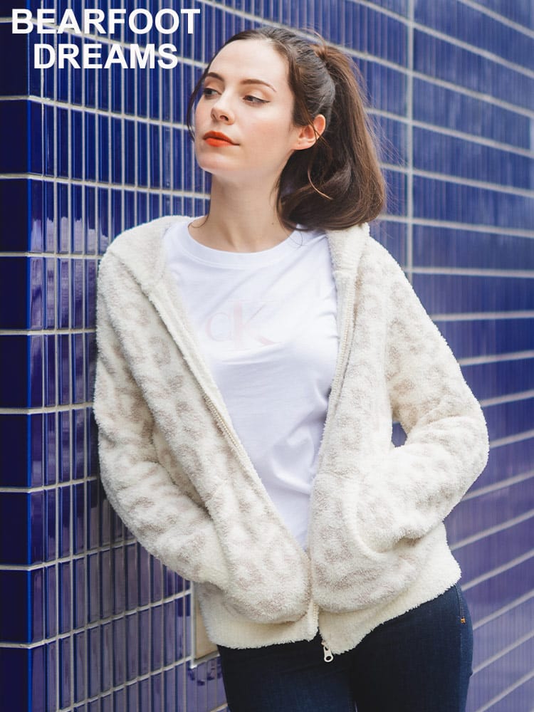 BAERFOOT DREAMS (ベアフット ドリームズ) レオパード フルジップ ボアパーカー BDLBDWCC21414 ブランド レディース トップス