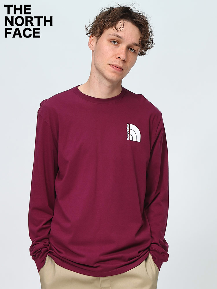 THE NORTH FACE (ザ ノースフェイス) ジャンボハーフドーム バックプリント クルーネック ロングスリーブ Tシャツ L/S Jumbo Half DOME TEE トップス 新品 無地