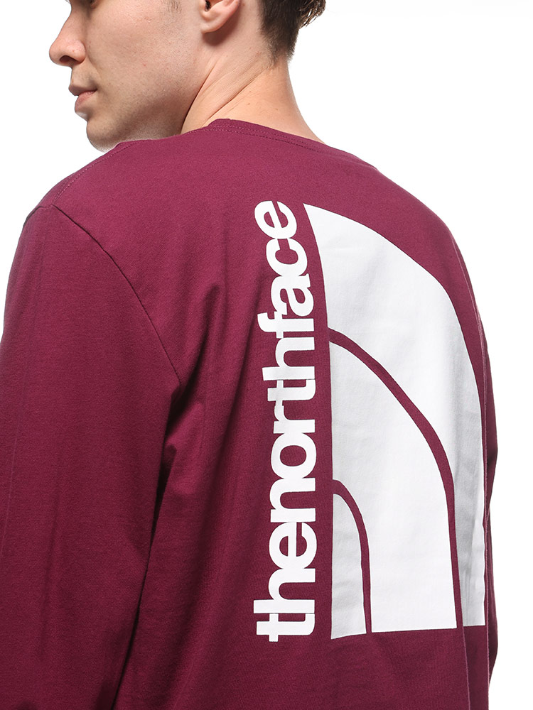 THE NORTH FACE (ザ ノースフェイス) ジャンボハーフドーム バックプリント クルーネック ロングスリーブ Tシャツ L/S Jumbo Half DOME TEE トップス 新品 無地