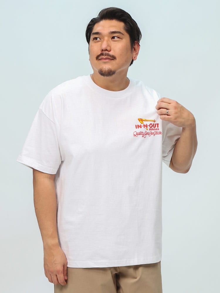 IN-N-OUT BURGER (インアンドアウトバーガー) USAコットン TASTE OF CALIFORNIA バックプリント クルーネック 半袖 Tシャツ