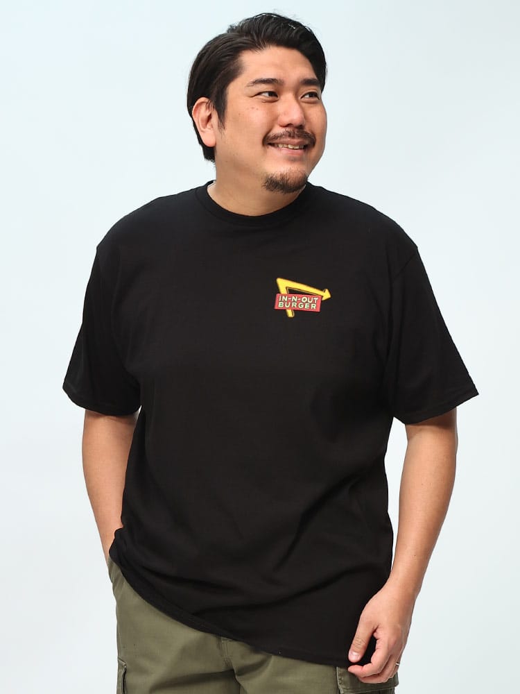 IN-N-OUT BURGER (インアンドアウトバーガー) 75TH ANNIVERSARY バックプリント クルーネック 半袖 Tシャツ