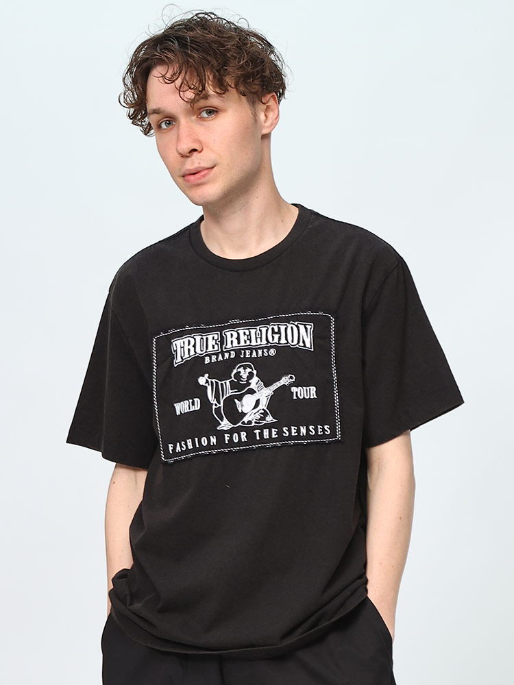 TRUE RELIGION (トゥルーレリジョン) フロント刺繍 BIGアップリケ クルーネック 半袖 Tシャツ REL【サカゼン公式通販】