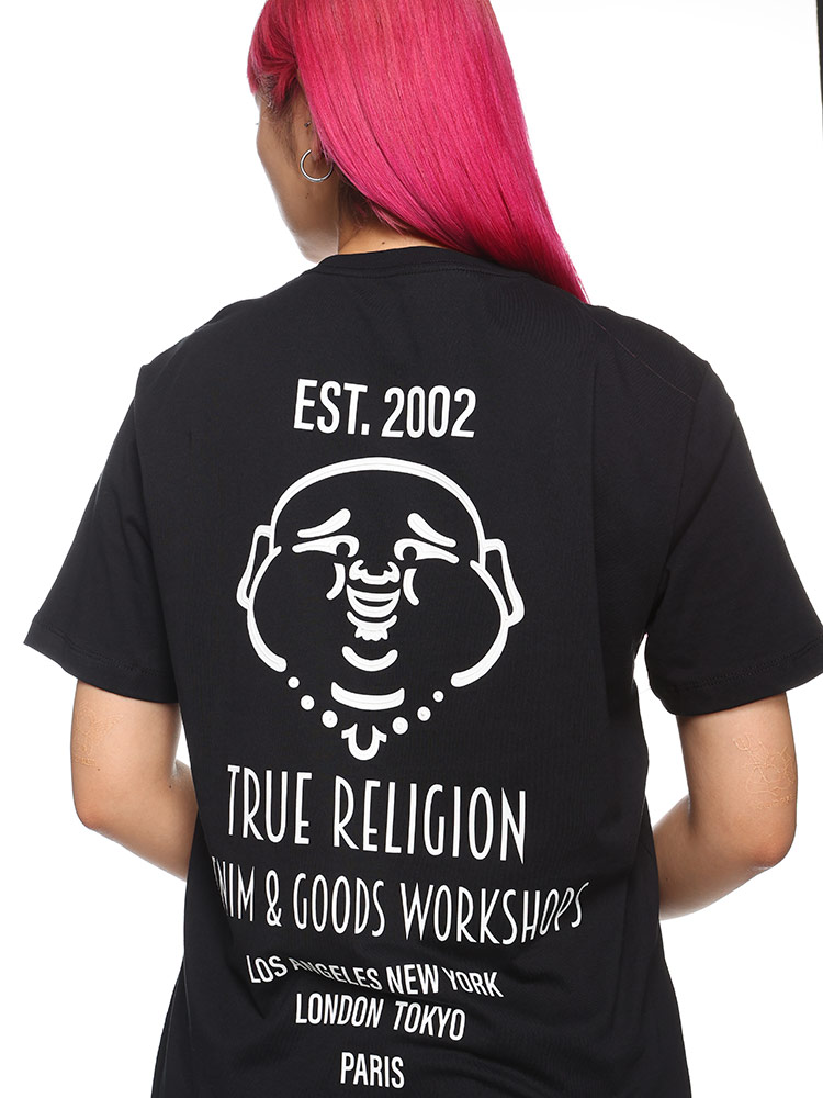 TRUE RELIGION (トゥルーレリジョン) ペイントタッチ バックプリント クルーネック 半袖 Tシャツ 107【サカゼン公式通販】