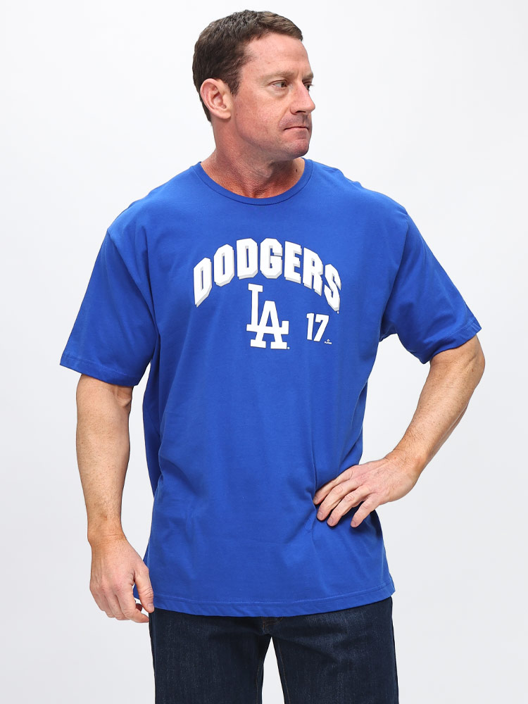 半袖 Tシャツ NEW ERA×MLB ドジャース 背番号プリント トップス クルー 大きいサイズ メンズ