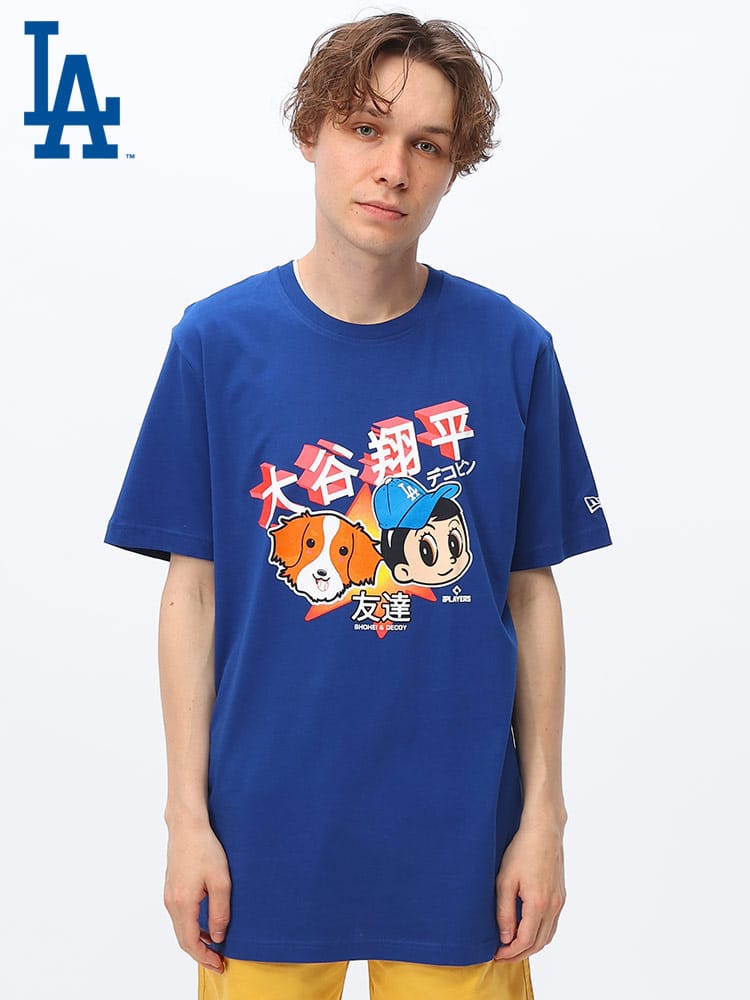 NEW ERA (ニューエラ) NEW ERA×MLB 大谷翔平×デコピン プリント 半袖 Tシャツ 14367856