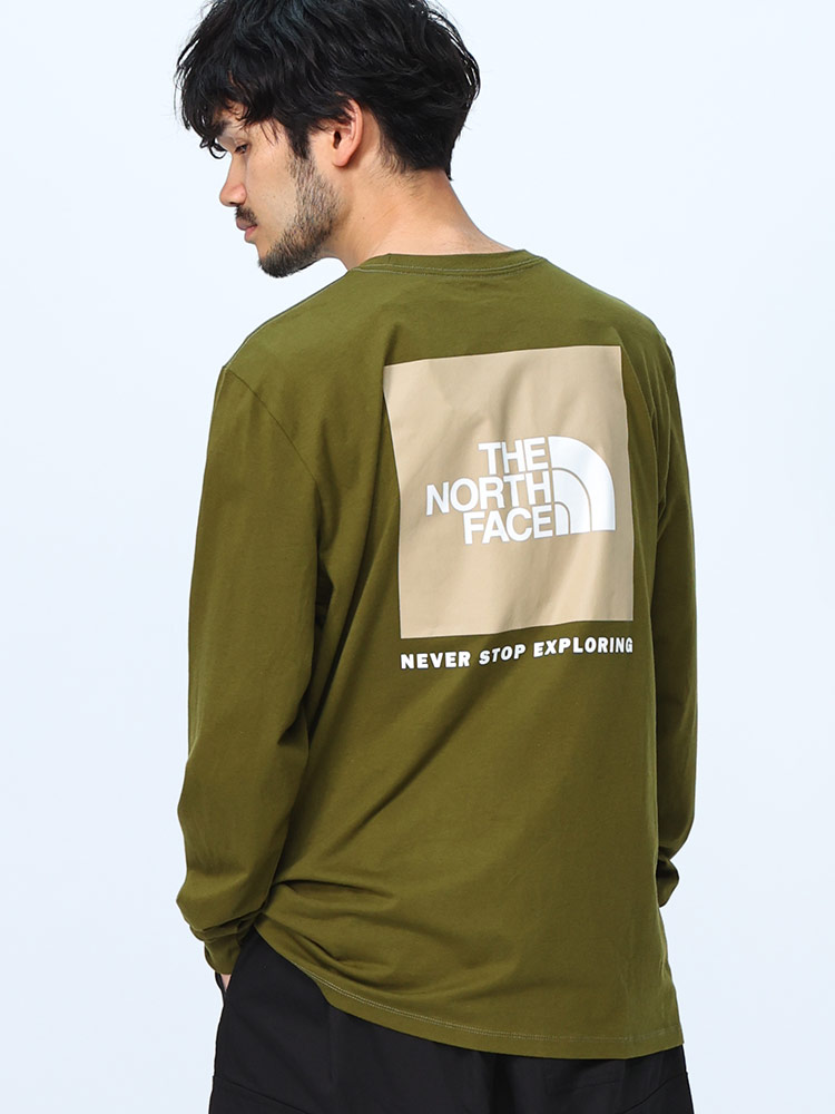 THE NORTH FACE ザ ノースフェイス (ザ ノースフェイス) BOXバックプリント クルーネック 長袖 Ｔシャツ Men's L/S Box NSE Tee NF0A811N