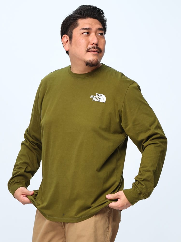 長袖 Tシャツ バックプリント クルーネック Box NSE Tee トップス ロンT プリント 大きいサイズ メンズ