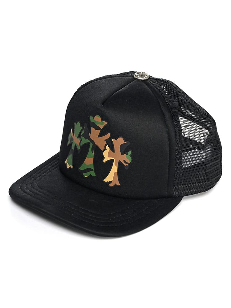 Chrome Hearts (クロムハーツ) 3CHCROSS カモフラージュ スリークロス メッシュ キャップ CHCAP8 メンズ