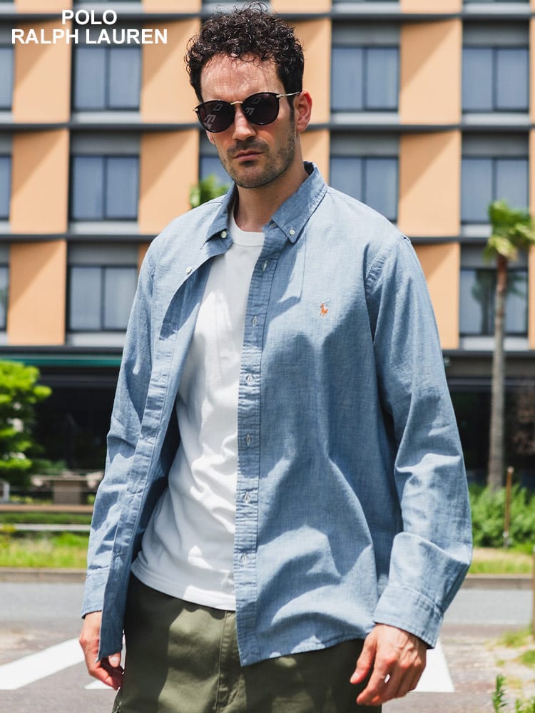 POLO RALPH LAUREN (ポロラルフローレン) シャンブレー ボタンダウン 長袖 シャツ RL710548536 メンズ